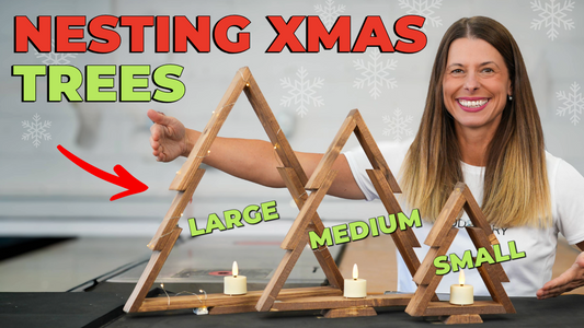 How To Build Three Nesting Angled Christmas Trees //DIY Woodworking
