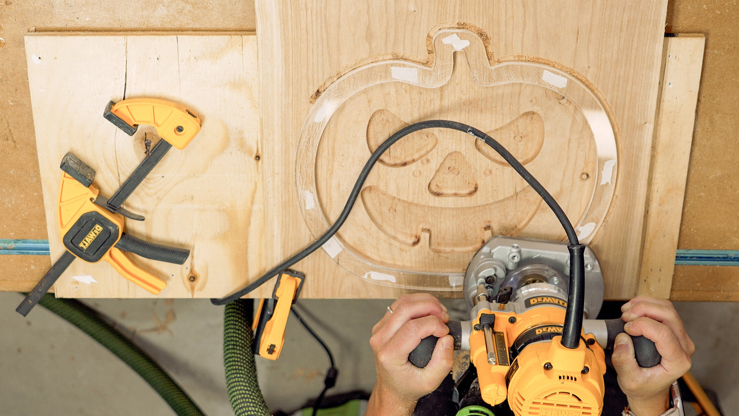 2-In-1 Pumpkin Jack-O-Lantern Face Halloween Router Template