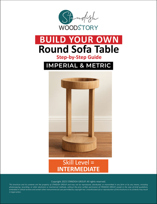 DIY Round Sofa Table  - Woodworking Plans