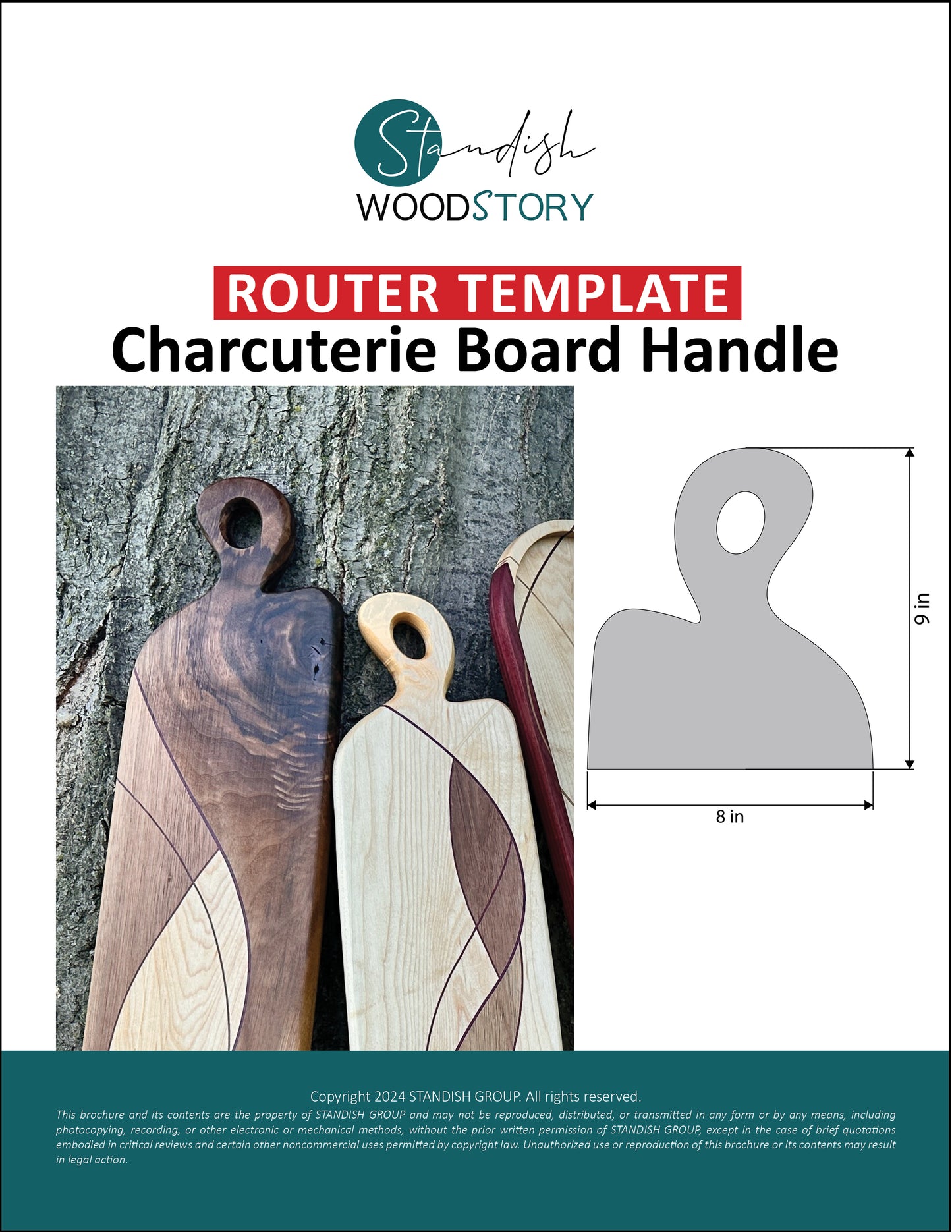 Charcuterie Handle Router Template