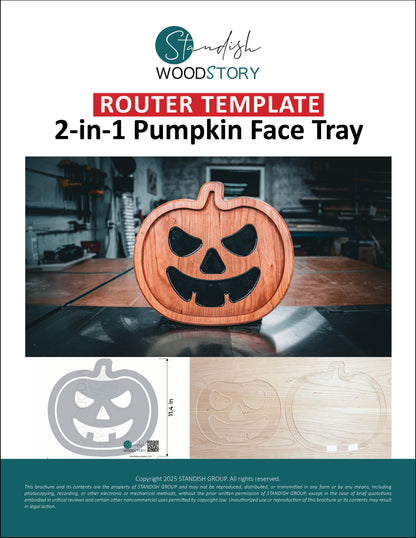 2-In-1 Pumpkin Jack-O-Lantern Face Halloween Router Template