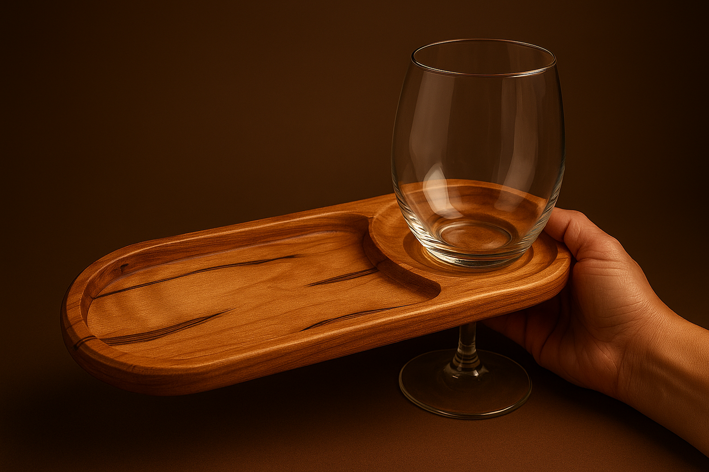 Handheld Wine & Charcuterie Tray